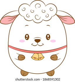 cute sheep drawing for Eid Aladha