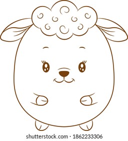 cute sheep drawing sketch for eid al adha