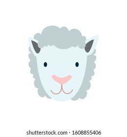 cute sheep farm animal character vector illustration design