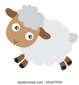  Cute sheep farm vector illustration 