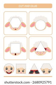 Cute Sheep Geometric Shape Puzzle