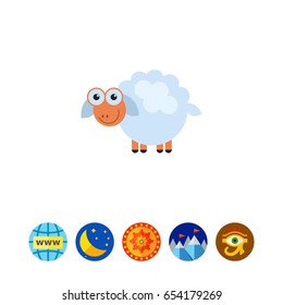 Cute sheep icon