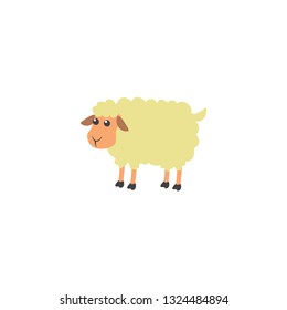 cute sheep icon on a white background