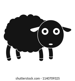 Cute sheep icon. Simple illustration of cute sheep vector icon for web design isolated on white background