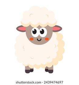 Cute Sheep icon. vector illustration.