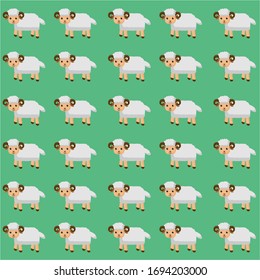 ilustración linda de ovejas dibujada como vector, diseño de tela, dibujos animados divertidos, diseño de papel pintado y 
pantalones T 
