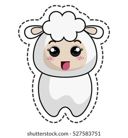 cute sheep kawaii character