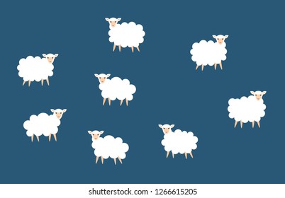 cute sheep lamb wallpaper vector. cute sheep pattern graphic.