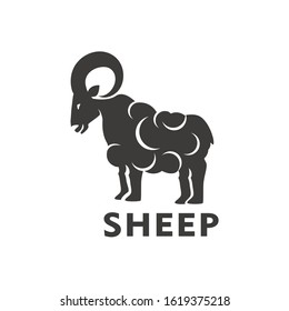 Cute sheep logo vector icon illustration design