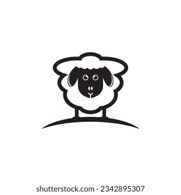 Cute-Schafe-Logo, Vektorsymbol-Design