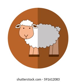 cute sheep manger character