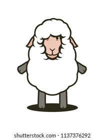 Cute sheep mascot 
