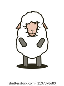 Cute sheep mascot 