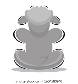 cute sheep mascot design vector premium