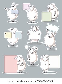 Cute sheep  note set