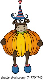 Cute sheep pumpkin