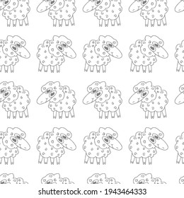 cute sheep in scandinavian style vector illustration. ideal for textiles, pattern, packaging, wrapping paper.