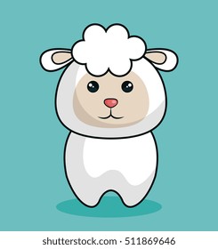 cute sheep stuffed icon