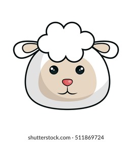 cute sheep stuffed icon