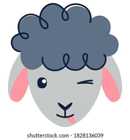Cute sheep, Sweet dreams, Counting sheeps - Baby nursery collection. Vector