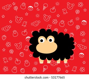 cute sheep tag
