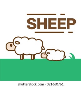 Cute Sheep Vector