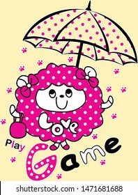 Cute Sheep vector graphic illustration