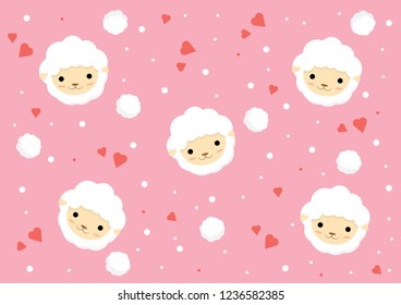 cute sheep vector illustration