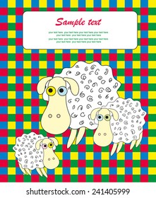 Cute sheep. Vector illustration.