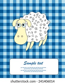 Cute sheep. Vector illustration.