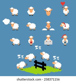 Cute sheep vector illustration