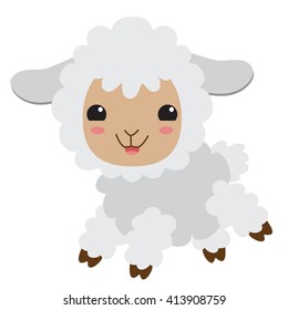 Cute Sheep Vector Illustration Stock Vector (Royalty Free) 413908759 ...