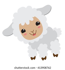 Cute sheep vector illustration