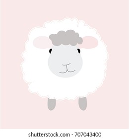 Cute sheep vector illustration