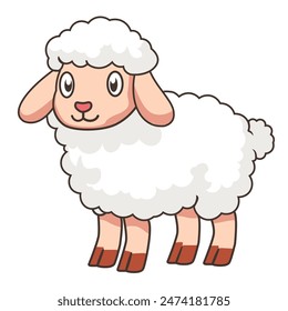 Cute Sheep Vector Illustration cartoon