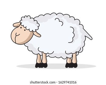  cute sheep vector illustration. Logo design