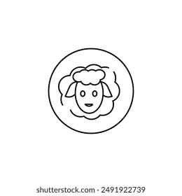 cute sheep vector type icon