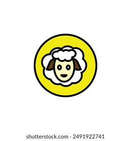 cute sheep vector type icon