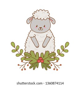 cute sheep woodland character
