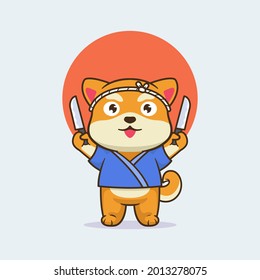 Cute shiba dog shushi master design
