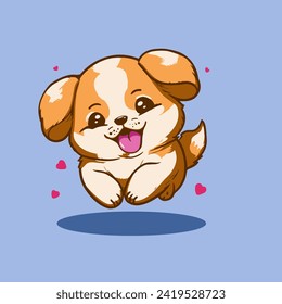 Cute Shiba Inu Cartoon Character of happy and attractive shiba inu dog in vector illustration style