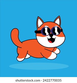 Cute shiba inu character. Editable character color. Kawaii shiba inu character 