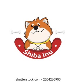 cute shiba inu dog pet cartoon