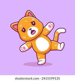 Cute Shiba Inu Dog Stiflingly Hot Cartoon Vector Icon
Illustration. Animal Nature Icon Concept Isolated Premium
Vector. Flat Cartoon Style