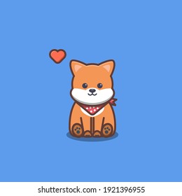 Cute Shiba Inu dog Vector illustration - Vector,kawaii shiba inu japan