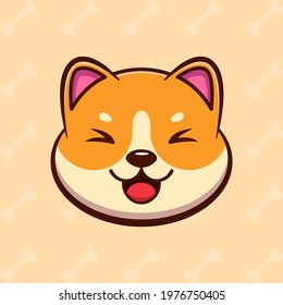 Cute Shiba Inu dog Vector illustration - Vector, good for dogecoin mascot logo 