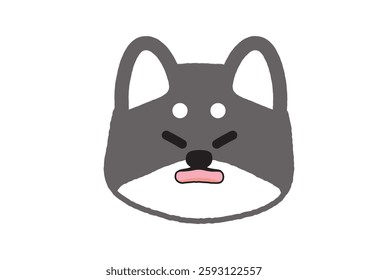 Cute Shiba Inu Illustration Complaining