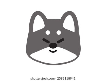 Cute Shiba Inu Illustration with a Mischievous Look