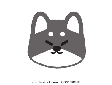 Cute Shiba Inu Illustration with a Mischievous Expression