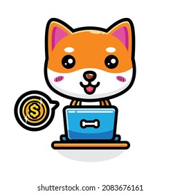 cute shiba inu mascot character